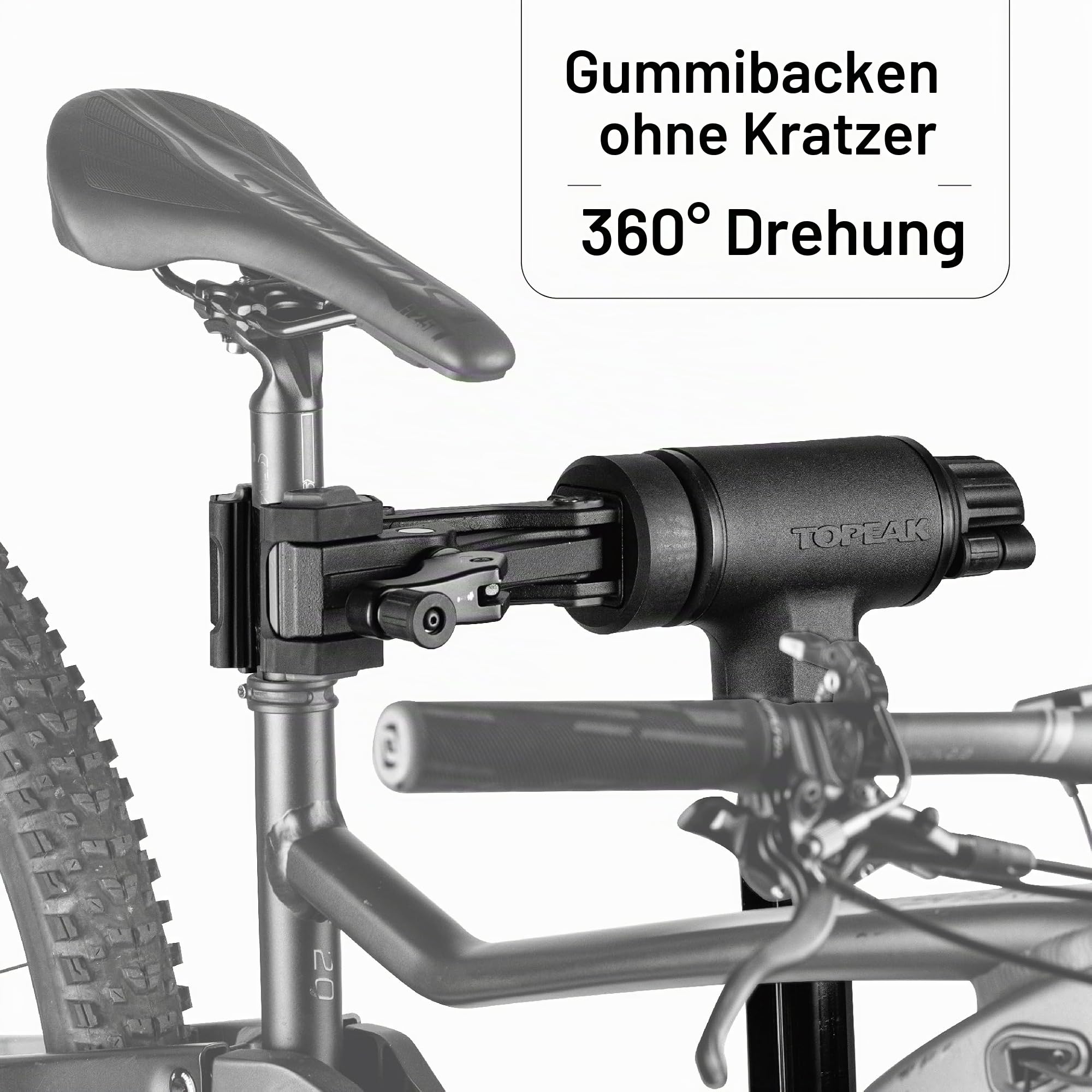 TOPEAK Unisex – Erwachsene eUP Pro Montageständer + Zubehör, Schwarz, 114 x 112 x 92 cm