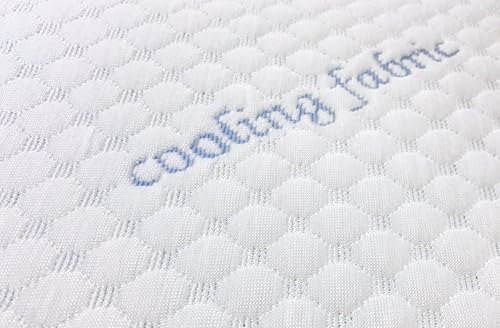 Miniatura 4 de Paquete de 4 almohadas de espuma viscoelástica densa de gel de enfriamiento doble azul tamaño queen en forma de hombro