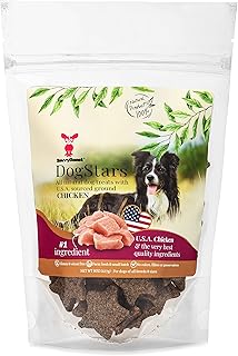 SavvyBeast DogStars Chicken Dog Treats - Ground Chicken with Sweet Potato Flour, Coconut Oil & Chia Flour - Premium High-Protein Meat, Gluten-Free Training Snacks for Dogs & Cats - Made in USA - 8oz