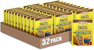 Old El Paso Taco Seasoning Mix, 25% Less Sodium, Gluten Free, 1 oz (Pack...
