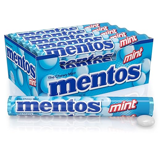 Mentos Peppermint (Economy Case Pack) 1.32 Oz Roll (Pack of 15) by