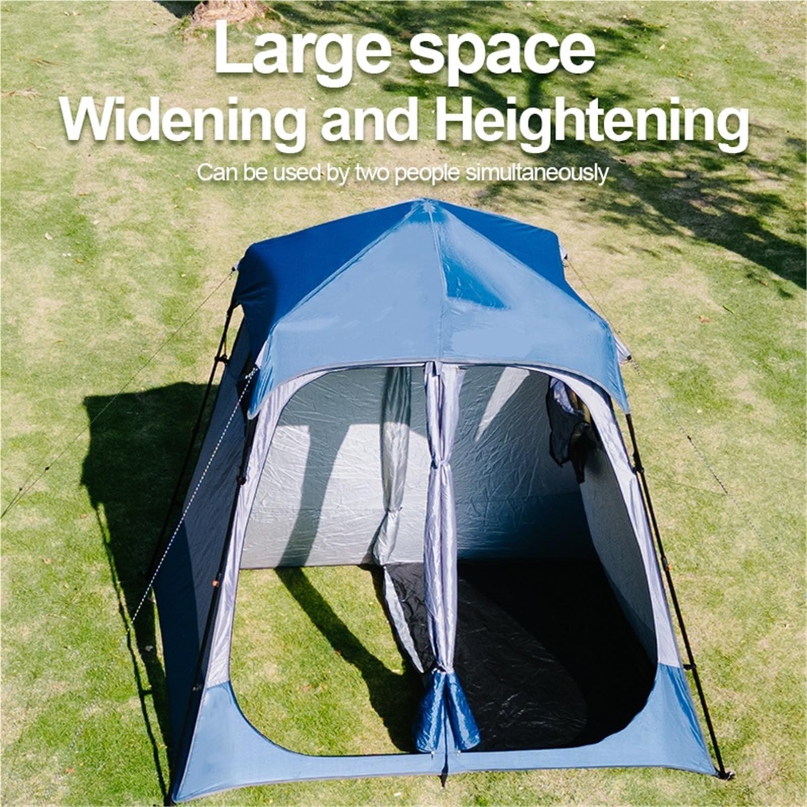 Pop-Up-Zelt Duschzelt for Zwei Personen Im Freien, Schnell Zu Öffnendes Toiletten-Wickelzelt, Privatsphäre, Wasserdicht, Pop-up-Sofort-Angel-Campingzelt Leichtes Pop-Up-Zelt