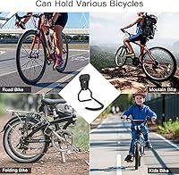 Vista 7 de Housolution Soporte de Pared para Bicicleta con Gancho Fijo, [Paquete de 6] Estante de Almacenamiento para Bicicletas de Servicio Pesado, Soporte