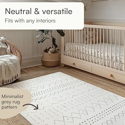 Miniatura 9 de Lillefolk Tapete reversible de juego para bebés, grande de 6.9 x 4.6 pies, tapete de espuma para bebés y niños pequeños, elegante alfombra no tóxica