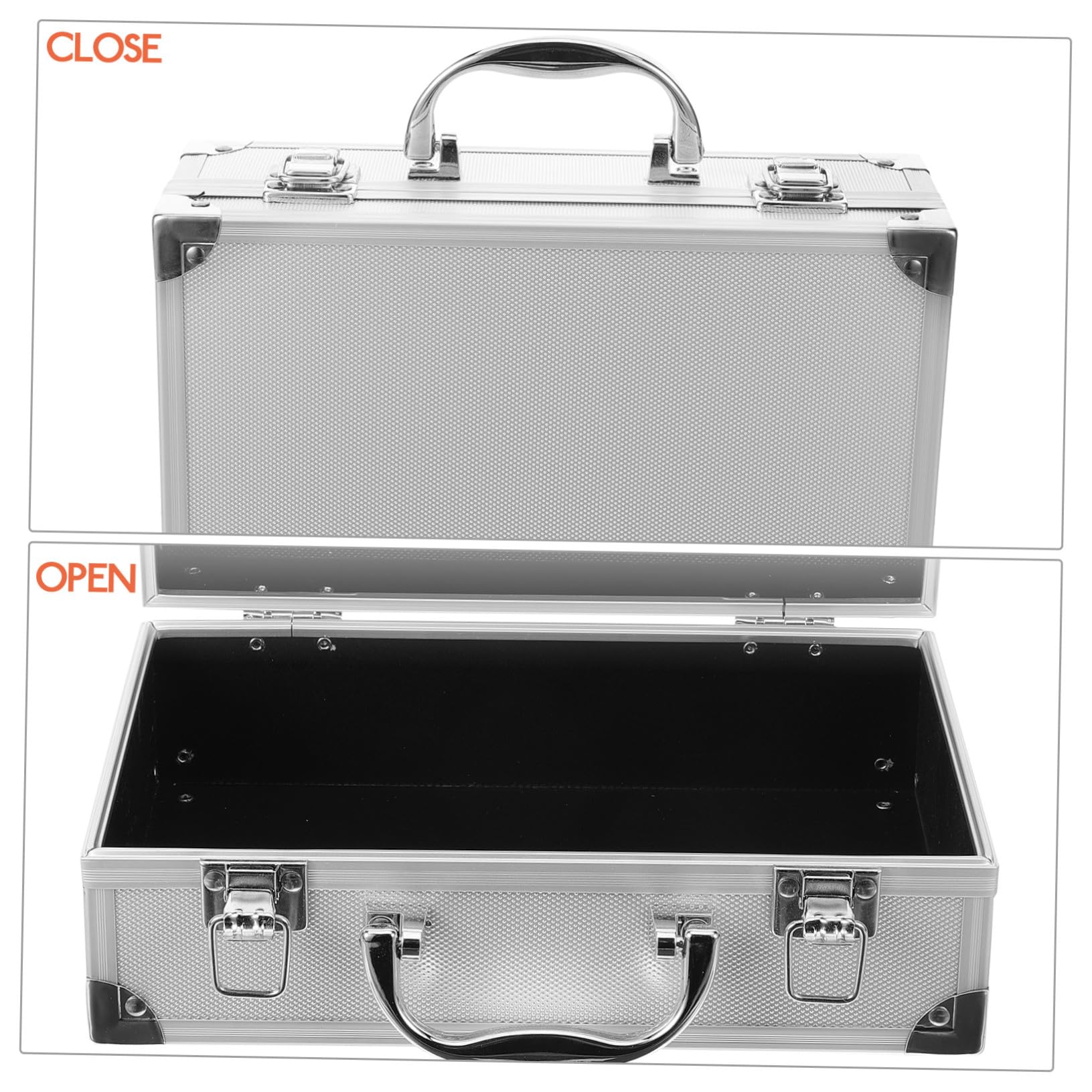 Cassetta Attrezzi Portatile in Alluminio Organizer Maneggevole per Auto Casa e Sport Outdoor Scatola Rigida Resistente e Leggera per Trasporto Sicuro degli Attrezzi