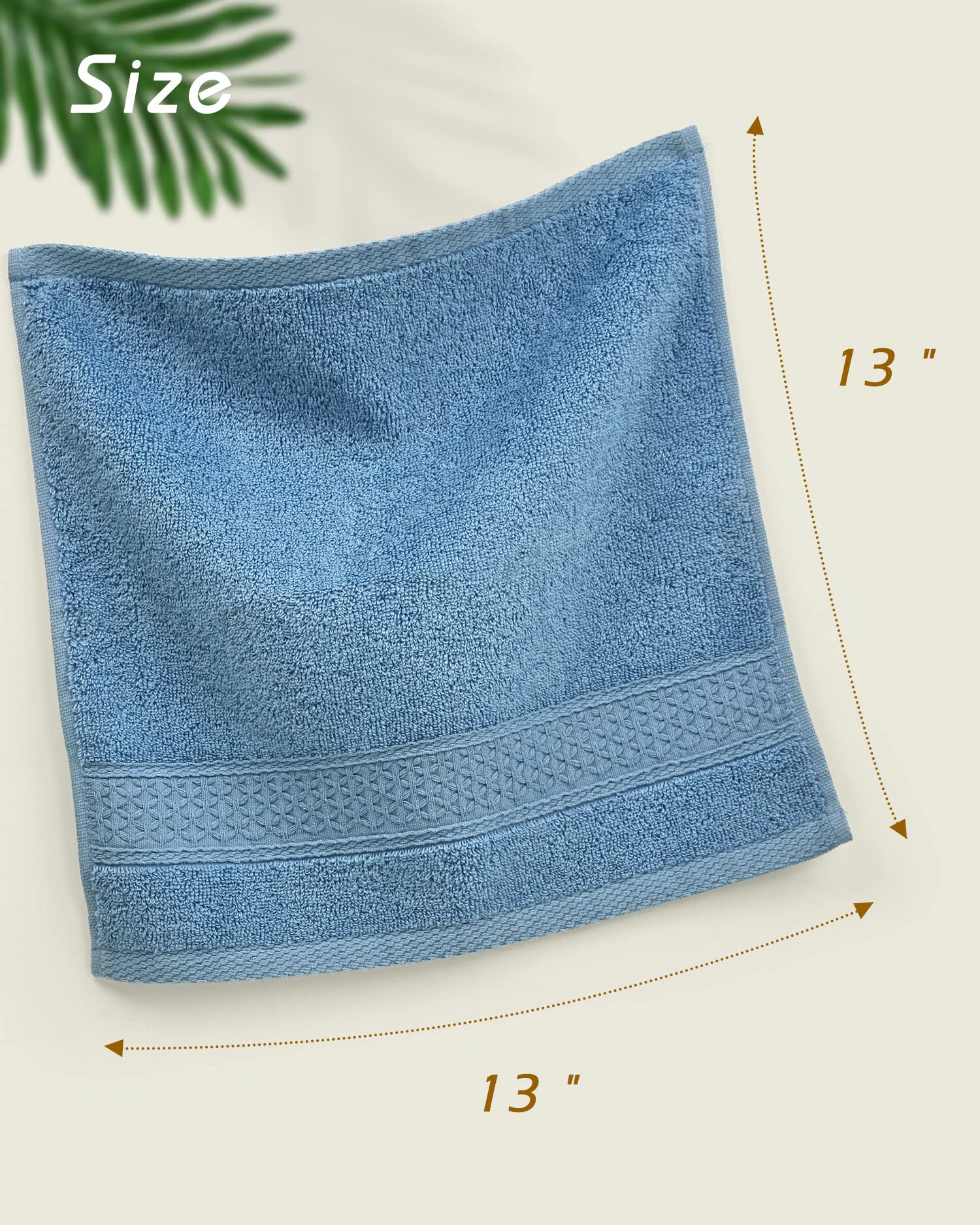 Cleanbear Waschlappen, weiche Waschlappen für Körper und Gesicht, Waschlappen mit verschiedenen Farben, Großpackung, 33 x 33 cm (12 Stück, 6 Farben)