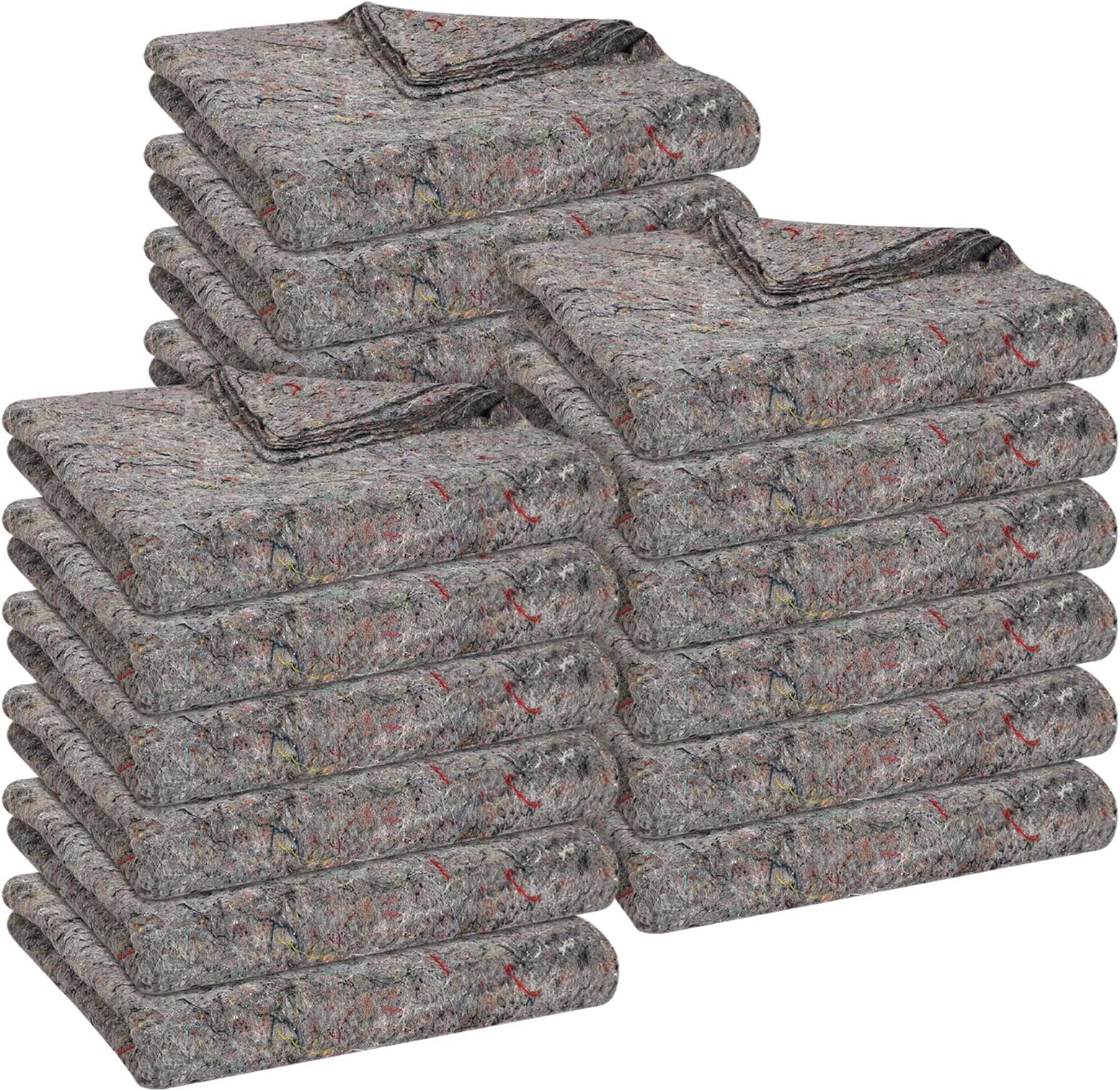 32 Pack Moving Blankets - 54" X 72" Textile Furniture Pads For Protecting Floors & Items During Moves & Storage
