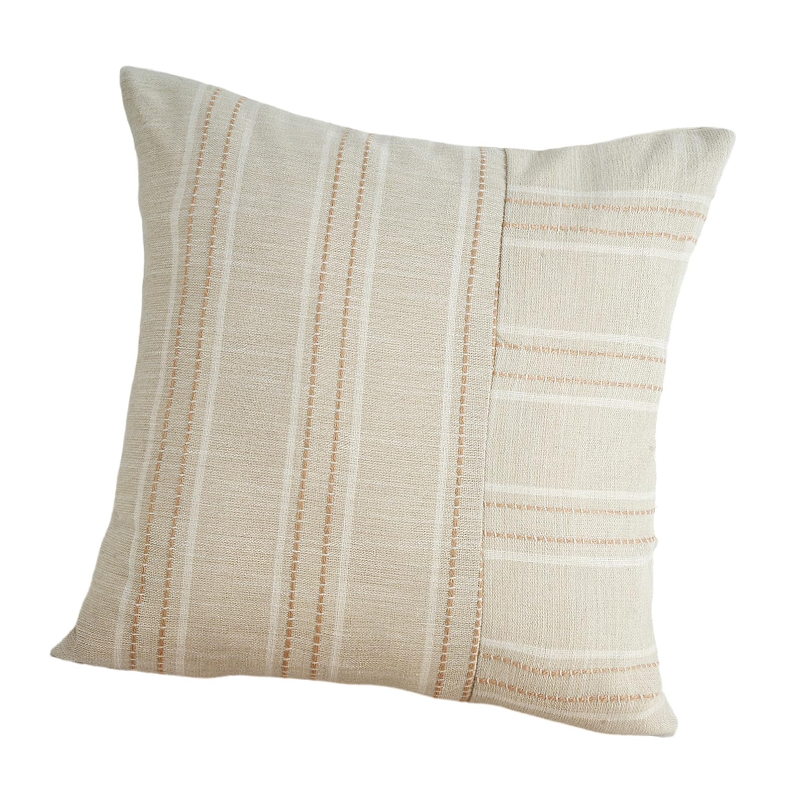 Elnwnnkc Pillowcase Farmhouse Pillow Sleeve with Green Black Oranged Stitching Color Optional for Sofa or Bed Decoration Farmhouse Cushion Sleeve