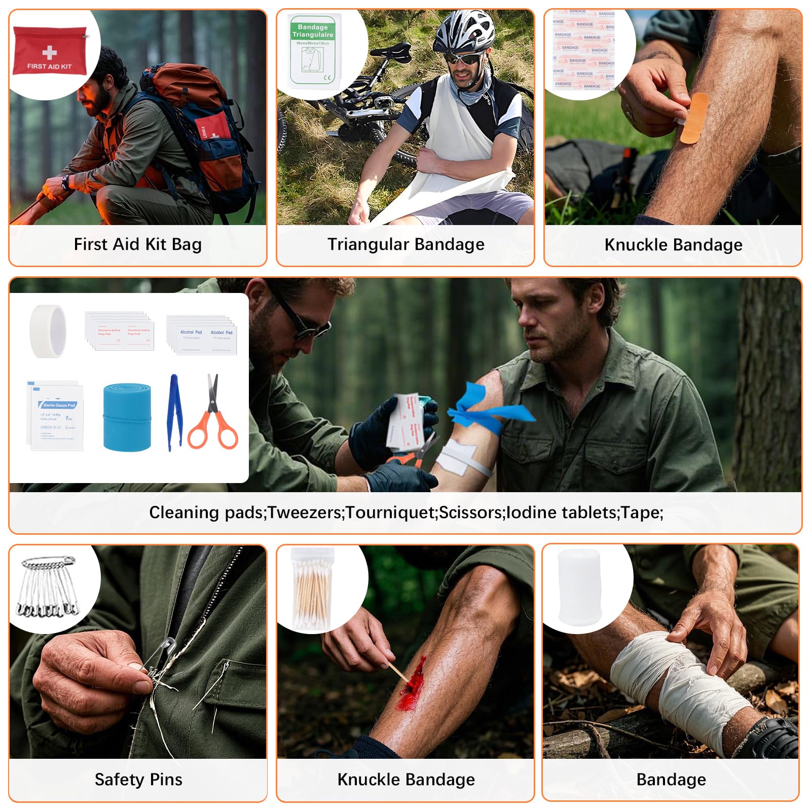 71 in 1 Außen Notfall Survival Kit mit Erste Hilfe Set,Survival Ausrüstung mit Erste Hilfe Set,Multi-Tool Axt,Klappspaten,Rettungsdecke Kompass,Geschenke für Männer Camping/Abenteuer/Wandern im Freien