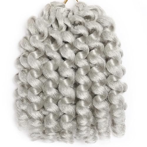 Pelo corto jamaicano con rebote, 5 paquetes, 2 unidades, rizos tipo varita rizada, cabello sintético de ganchillo de 8 pulgadas, extensiones de