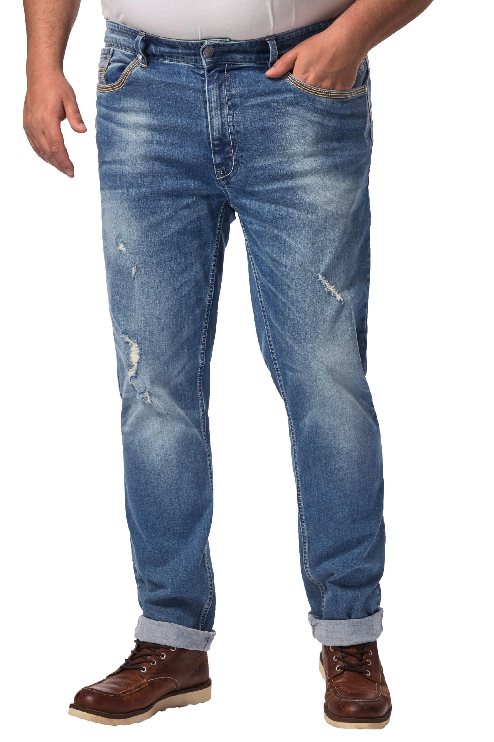 John F. Gee Herren große Größen Übergrößen Menswear L-8XL Jeans, Kontraste, 5-Pocket 831112