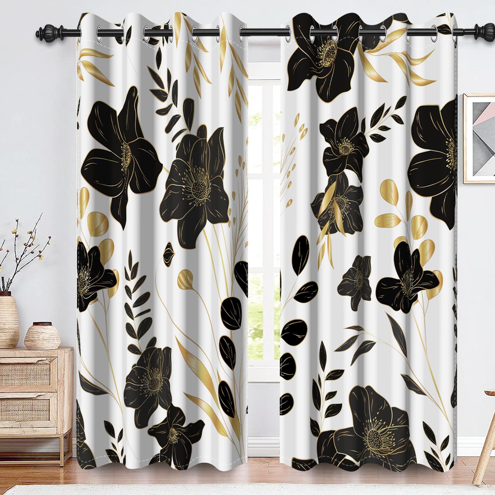 Rideaux occultants bohème chic pour une chambre parentale zen