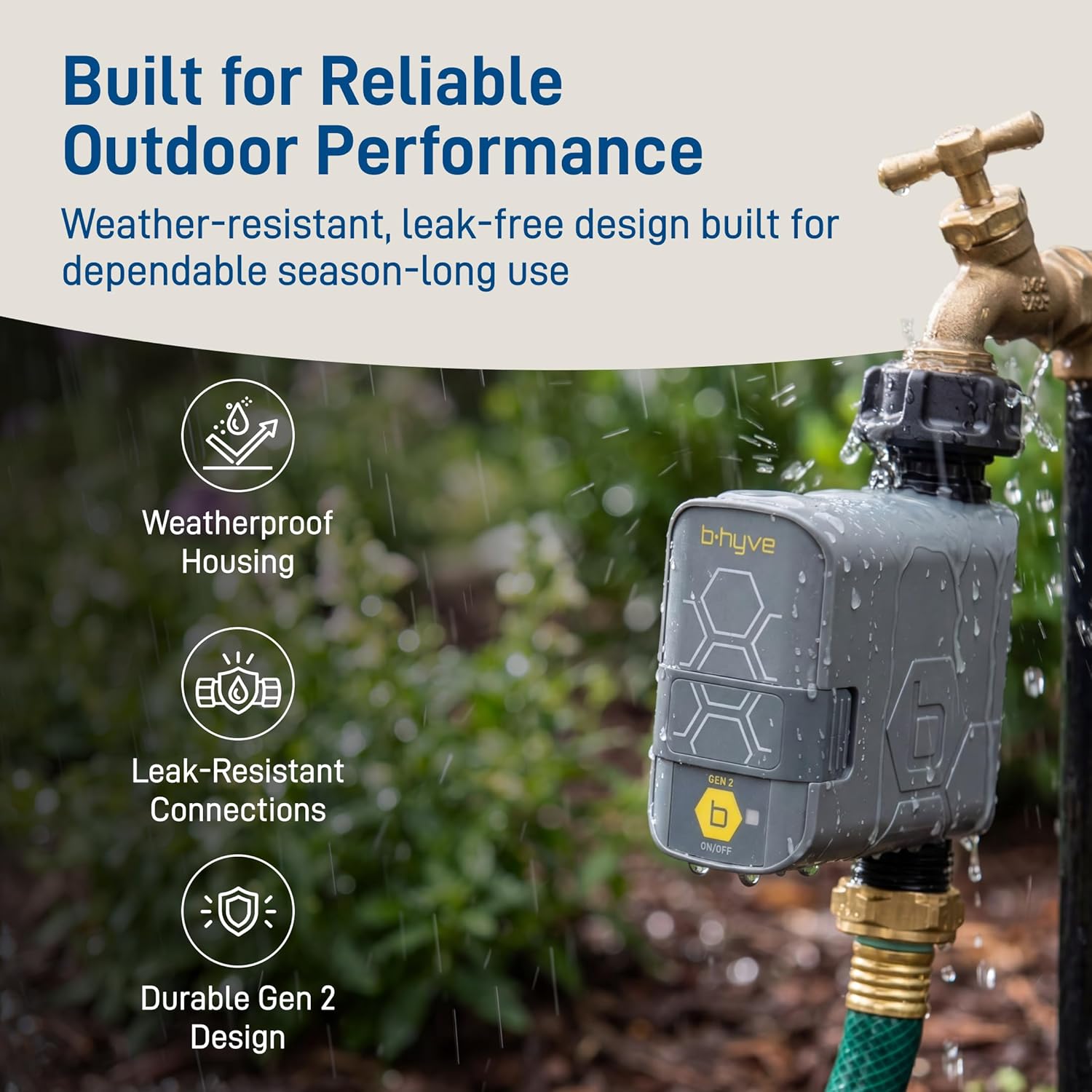 Orbit 90204Z B-hyve Gen 2 Smart Hose Watering Timer with Wi-Fi Hub