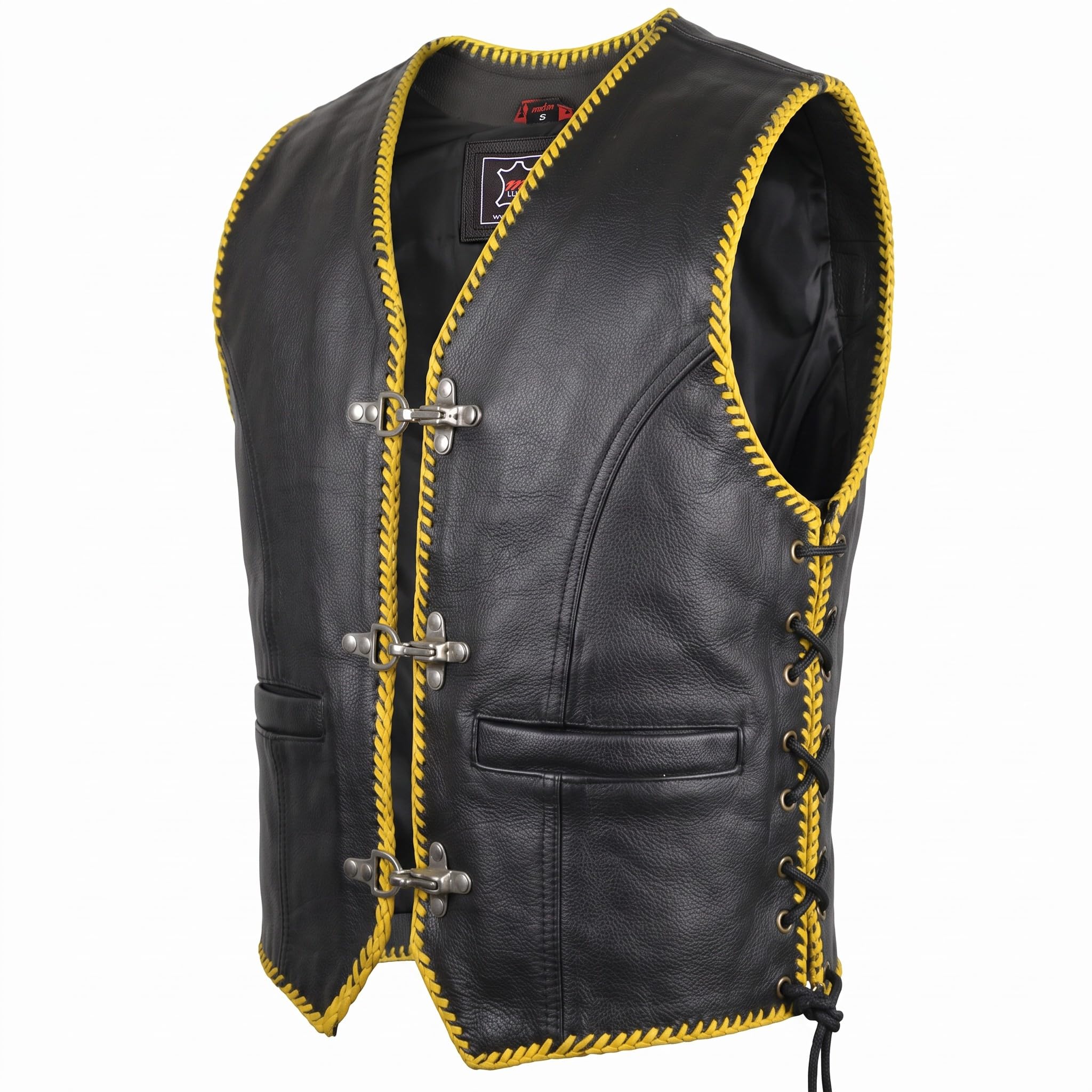 MDM Gilet in Pelle Moto Biker Chopper