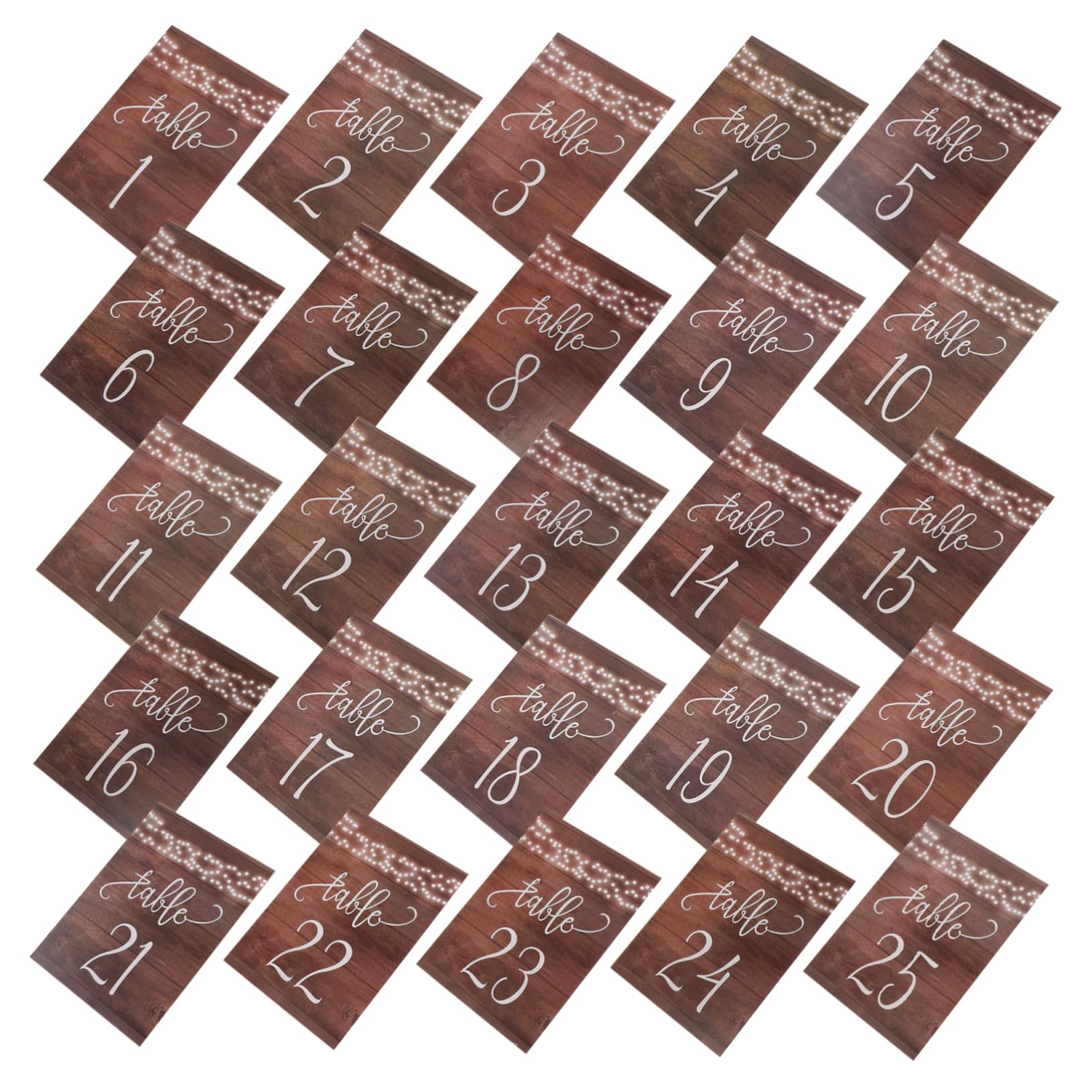KITANDOVE 25 Piezas De Signo De Número De Mesa De Boda Número De Asiento Para Boda Centros De Mesa De Cumpleaños Decoración Centros De Mesa De Boda Para Números De Mesa De Recepción Signos