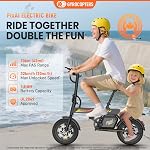 PixAI 14" Electric Bike for Adults & Teens Gyrocopters | Upto 70km PAS Range | Upto 32km/hr Speed | Free Smart Anti-Theft GPS Tracker, Dual Rider E-Bike | UL 2849 Safety Certified