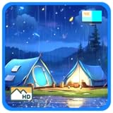 キャンバステント レインエスケープ - テントに降り注ぐ優しい森の雨音と癒しの自然環境、スリープタイマー付き