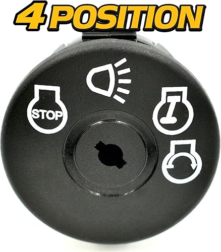 Miniatura 3 de HD Switch GY20074 AM133597 Interruptor de llave de encendido para John Deere Scotts Sabre cortacésped tractor de jardín, incluye 2 llaves y llavero