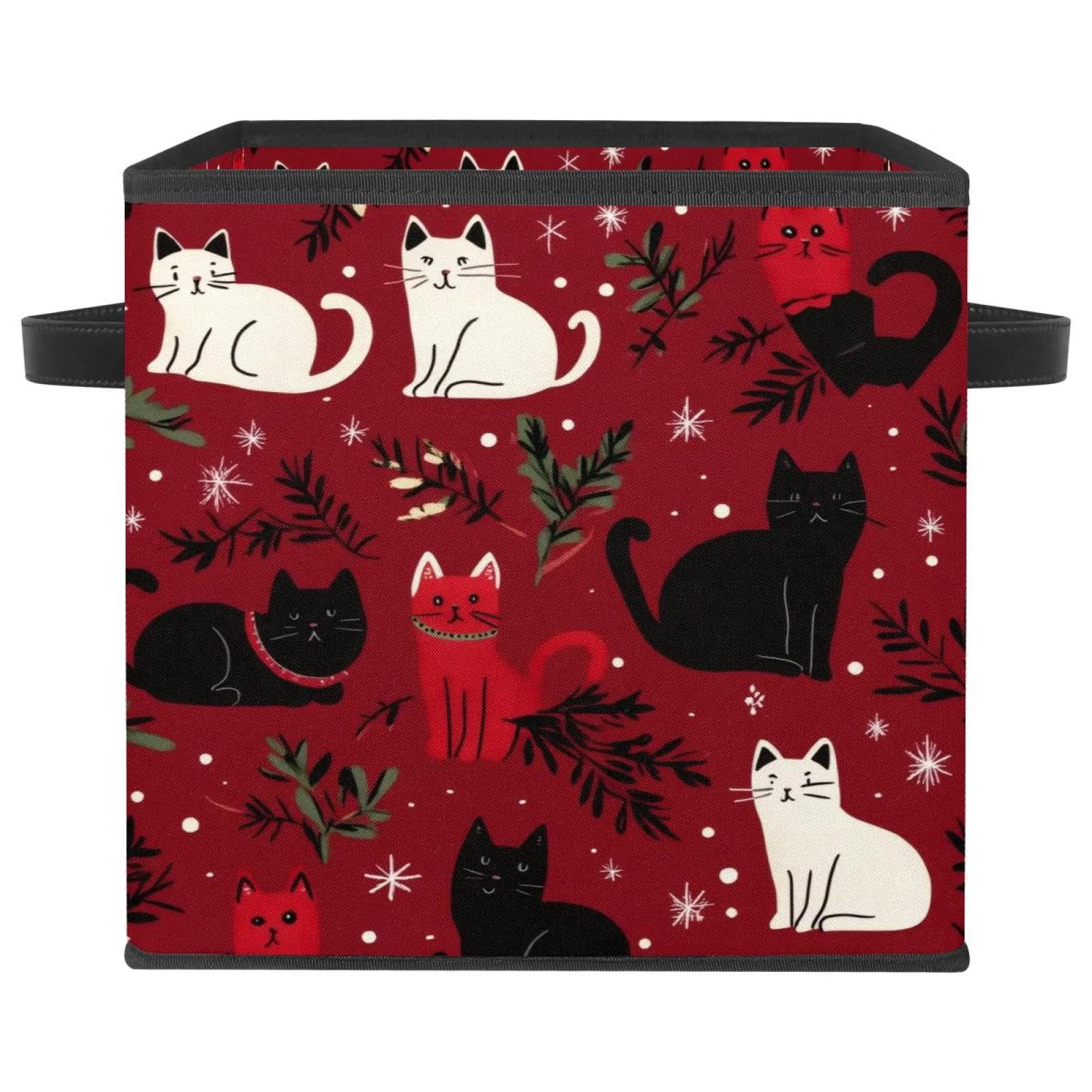 Boîte de rangement chat de Noël pliable pour en finir avec le désordre