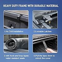 Vista 3 de JDMSPEED Cubierta enrollable Tonneau para caja de camioneta compatible con Ford F-150 Tonneau 2015-2022, cubierta de caja de 8 pies (96 pulgadas)