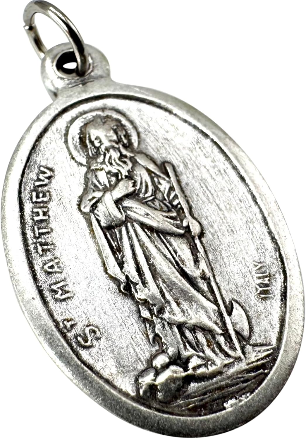 Westmon Works St Matthew Medal Italian Metal Medallion with Holy Prayer Card - Image 2