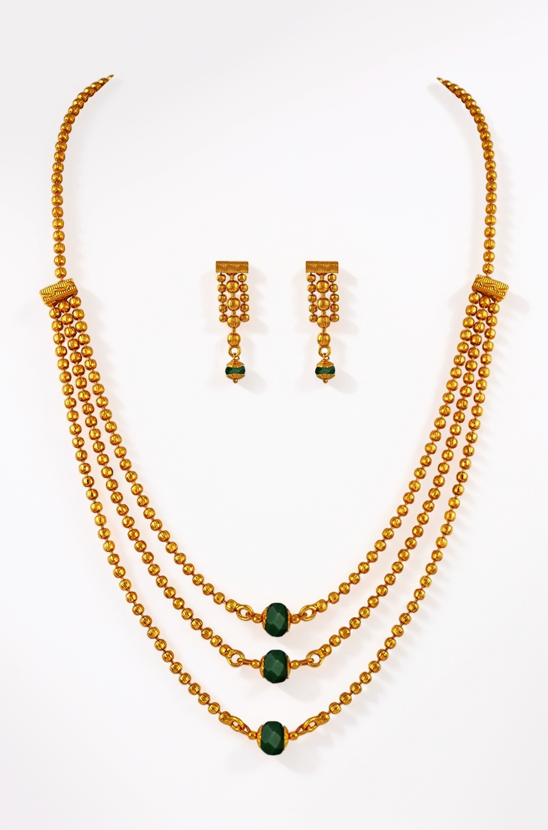 JFL - Jewellery for Less Gold Plated Necklace & Earrings Set for Women