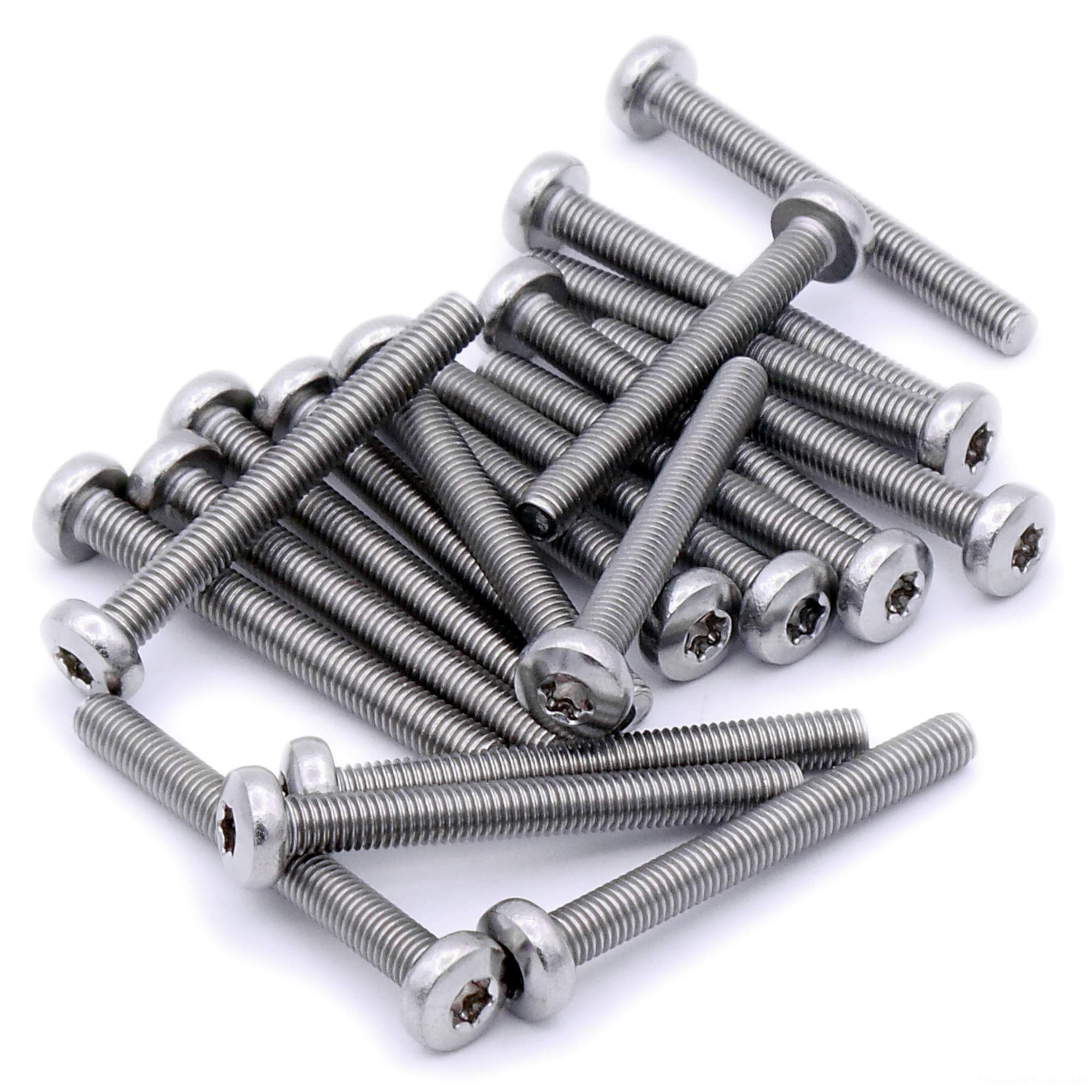 Singularity Supplies M2.5 (2.5Mm X 12Mm) Tx Pan Machine Screw (Bolt) - Stainless Steel (A2) (Pack Of 20)
