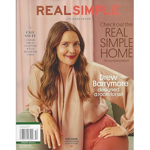 Real Simple Magazine (October 2025 Issue) Drew Barrymore