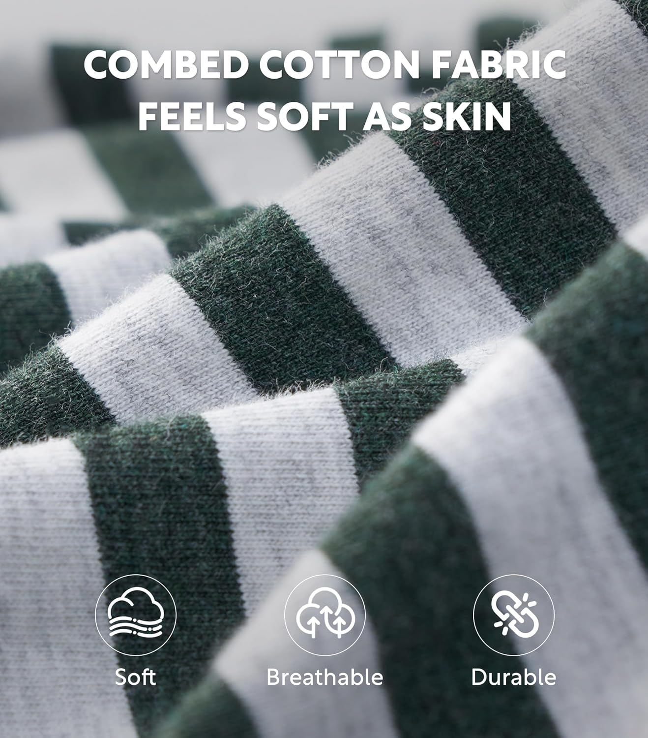 DAVID ARCHY Men's Pajamas Set 100% Combed Cotton Henley Loungewear Relaxed Fit Sleepwear with Pockets - Image 4