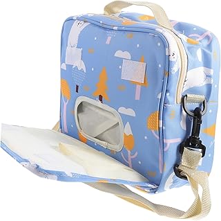 MERRYHAPY Bolsa de ombro único bolsa de viagem bolsa de troca de fraldas organizador de fraldas transversal bolsa de fraldas bolsa de ombro bolsa de mamãe bolsa de maternidade de bebê carrinho de bebê nylon, Cores sortidas, 23x10x22cm