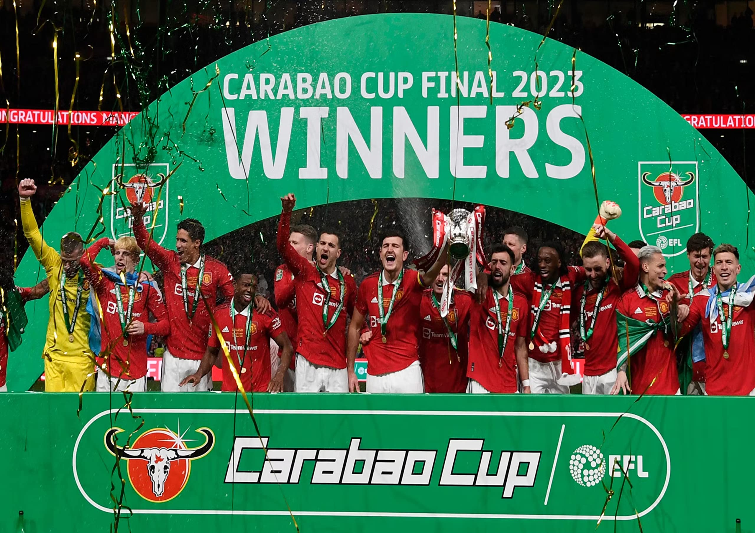 Manchester United Carabao Cup 2023 A4 Photo Print