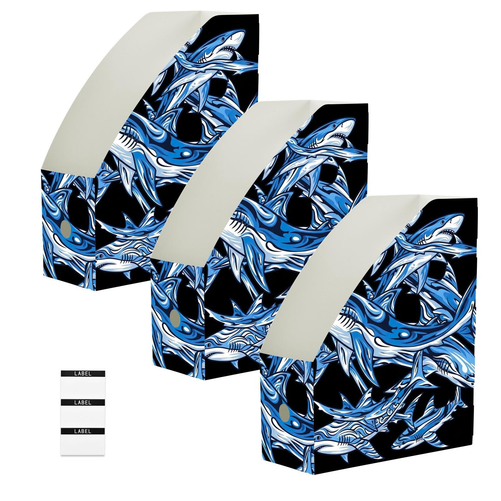 Aquarell-Aktenordner mit vertikaler Ablage in Haifisch-Blau