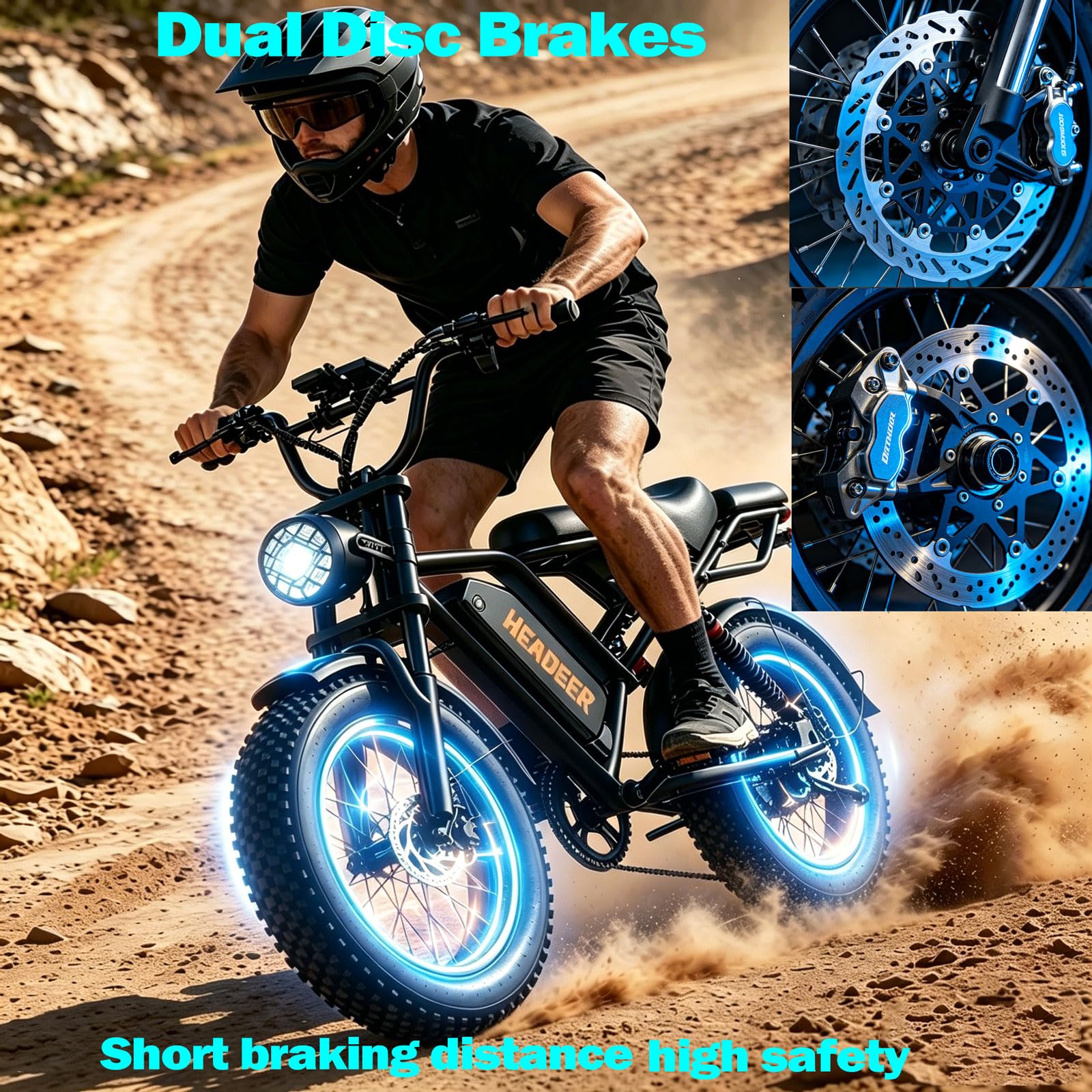 Bicicletta elettrica per adulti BK20, batteria rimovibile 48V20Ah, per addensare motociclette elettriche a pneumatici larghi antiscivolo, biciclette di montagna, biciclette pendolari, autonomia50-80KM