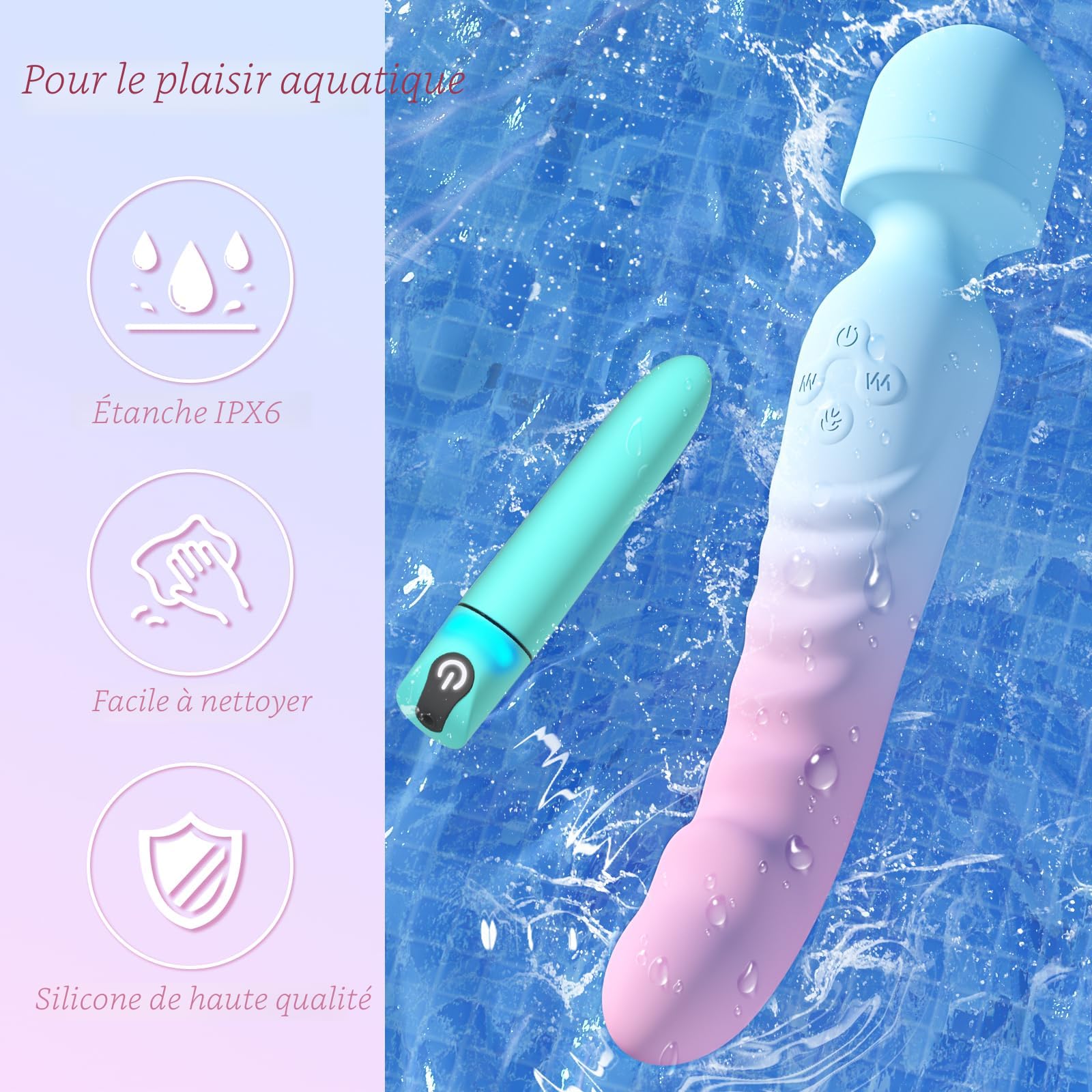 Ensemble vibromasseur baguette G Spot et vibromasseur balle - Vibromasseurs  jouets sexuels pour femmes, stimulateur clitoridien gode avec 7 modes  vibrants, baguette masseur chauffante tanche, jouet : Amazon.ca: Sant et  Soins personnels