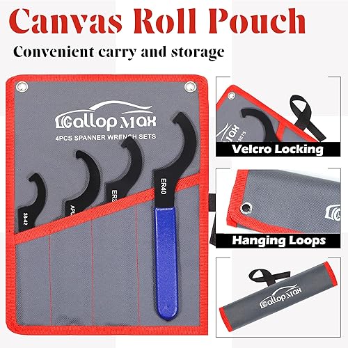 Miniatura 10 de GallopMax Juego de 4 llaves de coilover universales, llaves de choque ajustables para la mayoría de las bobinas de automóviles y motocicletas sobre