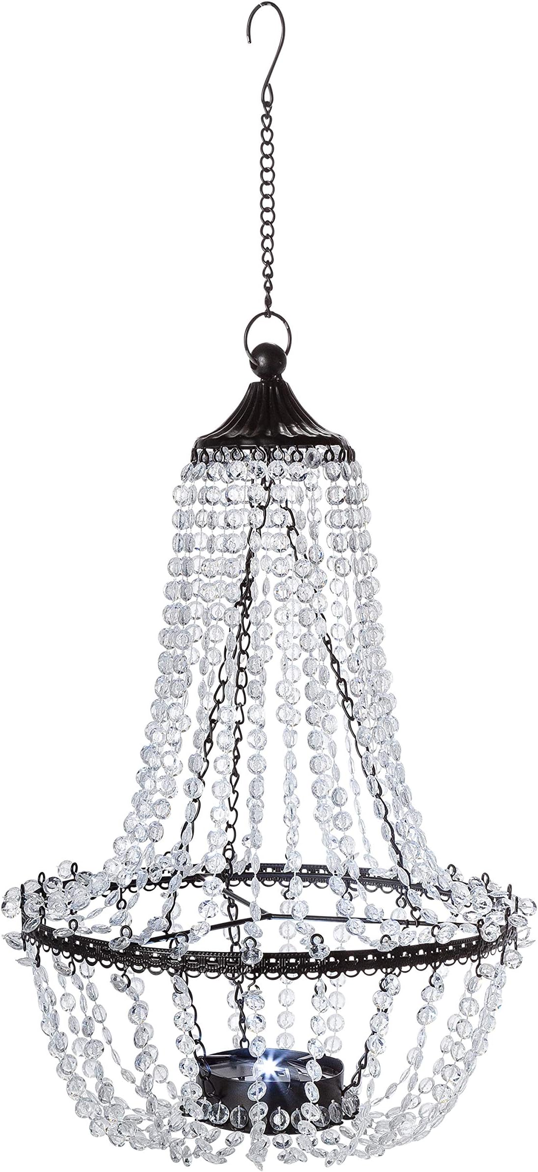 23.2-Inch Tall Hanging Metal and Acrylic Solar Garden Meadow® Chandelier