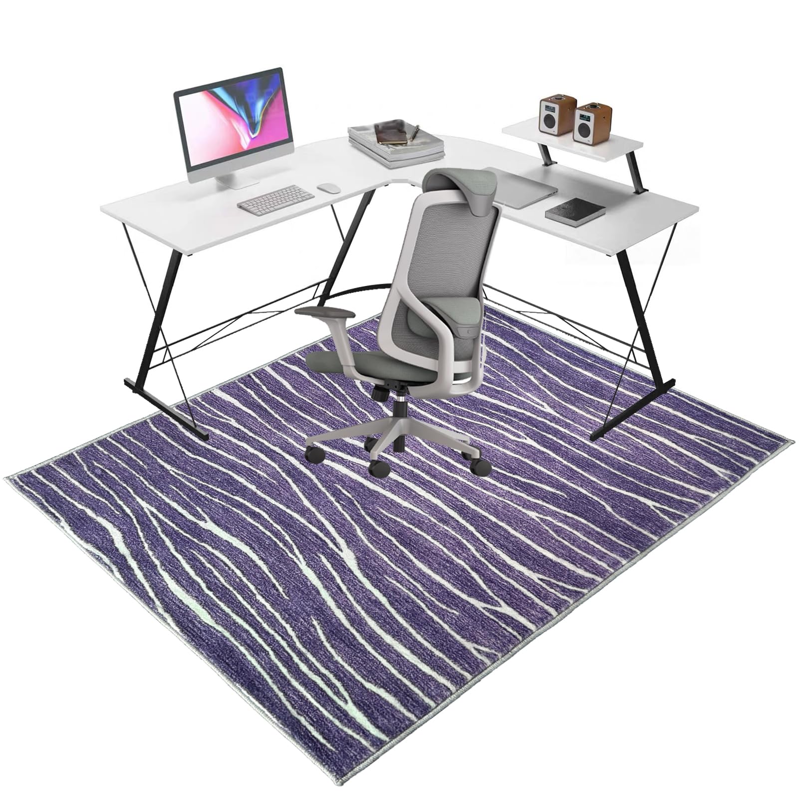 Desk Chair Mat for Carpeted Floors, Heavy Duty Office Gaming Chair Mats for Carpeted and Hardwood Floor, Office Chair Rug Protector for Rolling Chair, Non slip Floor Protection Mat 140 x 180 cm