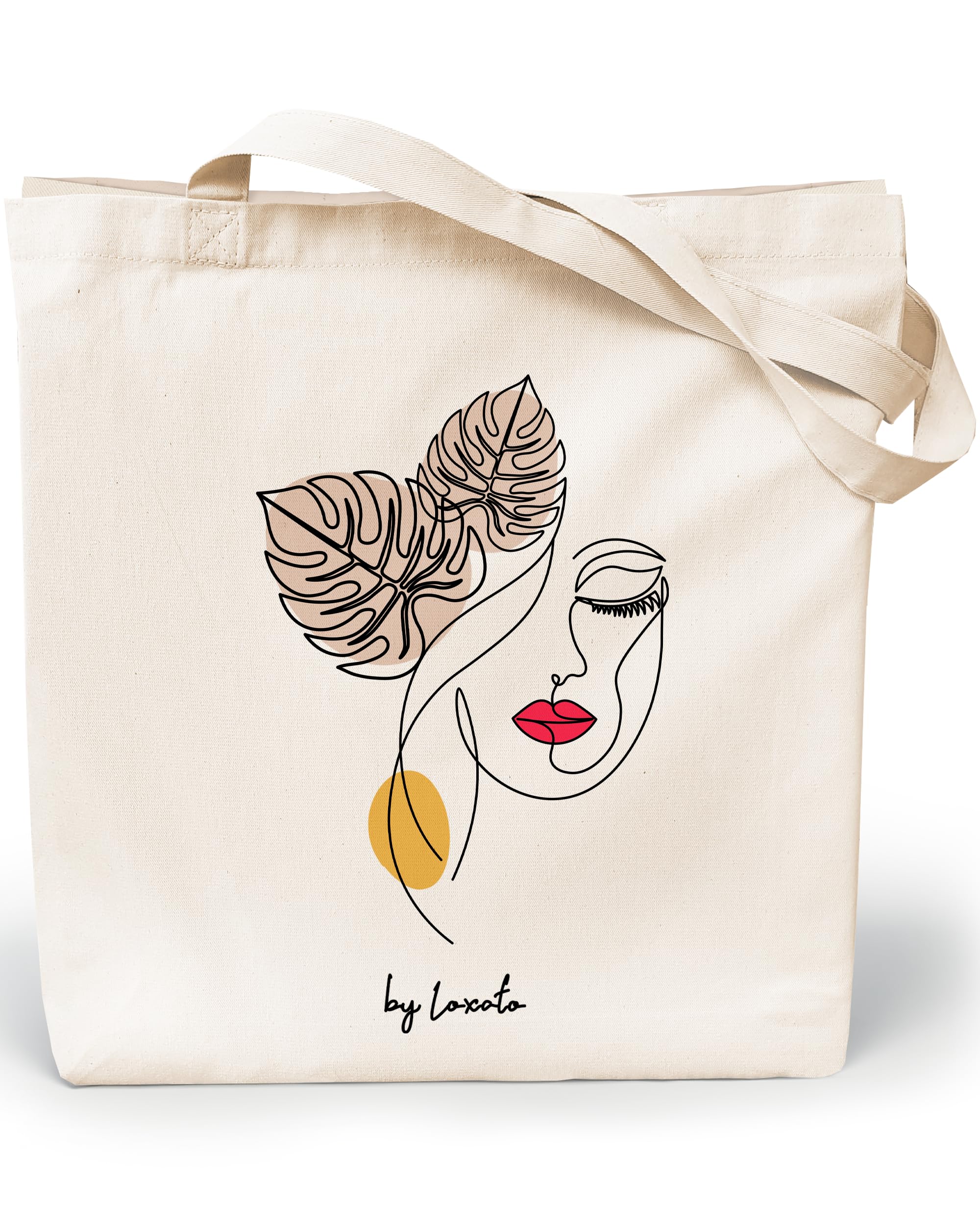 Bolsa Tela Tote Bag - Bolsos Bandolera Mujer - Bolsas de Algodón Natural 100% Reutilizables - Extra Ancho 8cm Asas Largas 70cm 220 gr/m2 - Bolsas de Tela Bonitas — view 23