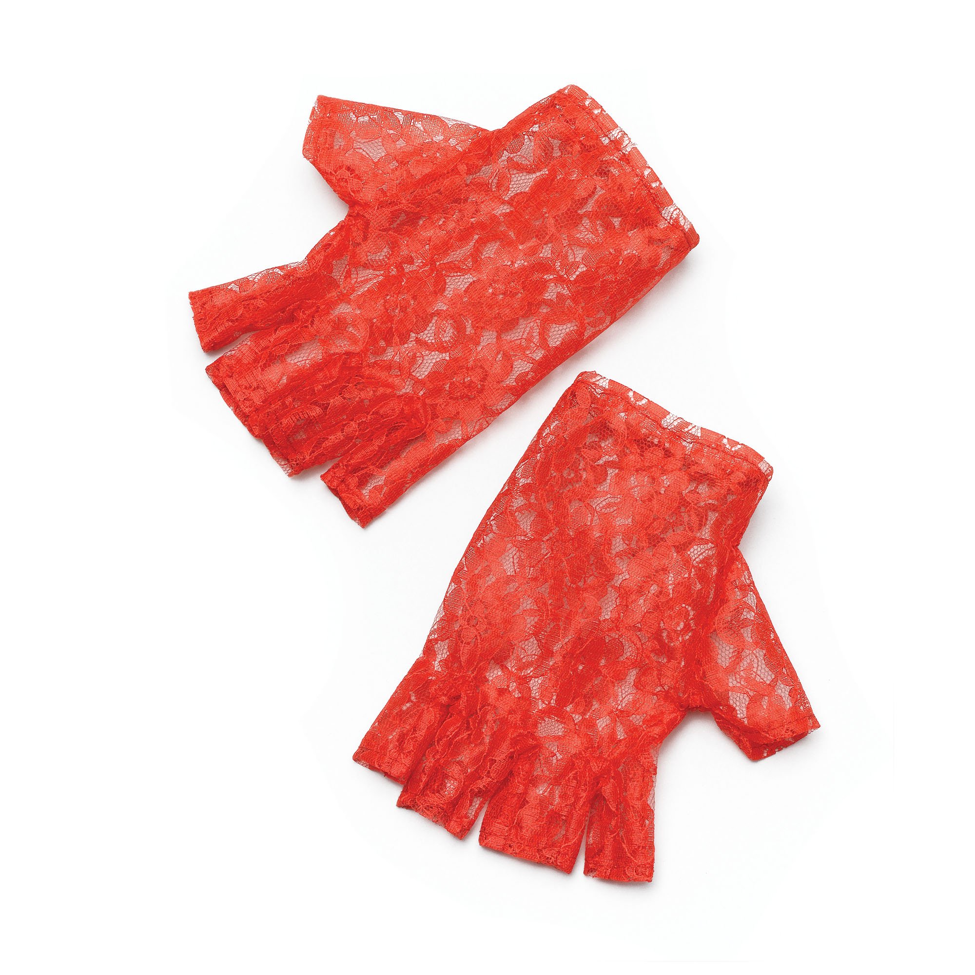 Bristol Novelty BA857 Red Short Fingerless Gloves, Womens, One Size