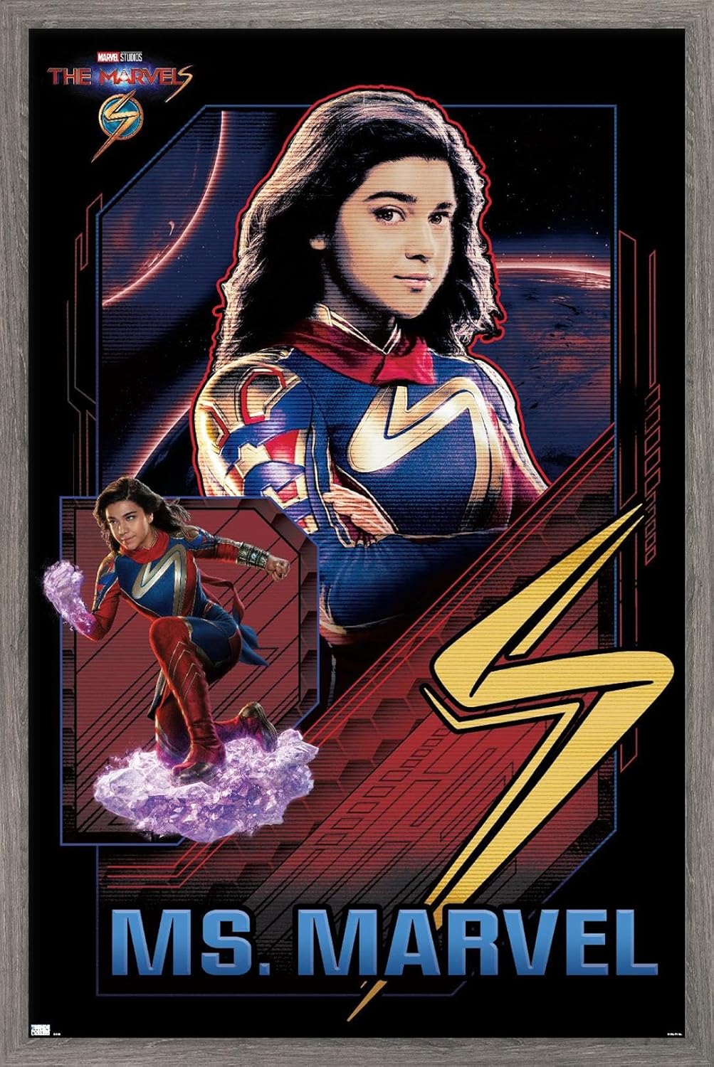 Marvel The Marvels - Ms. Marvel Wall Poster, 34L" x 22.4W", Premium Unframed Version