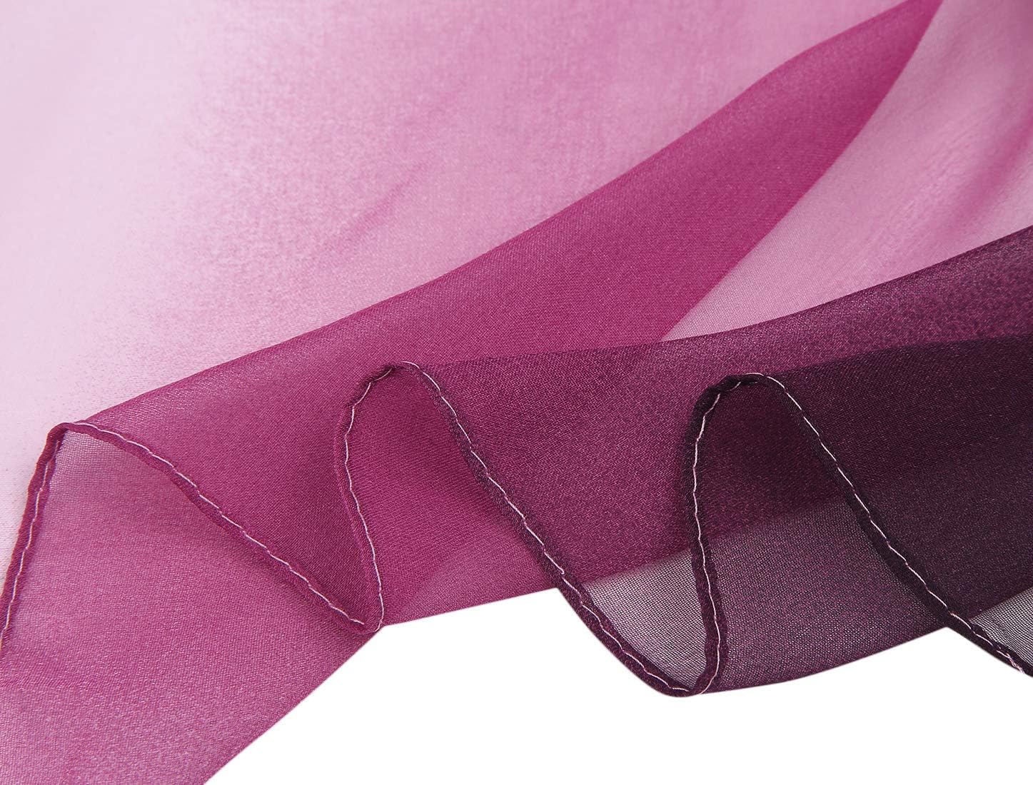 uxcell Long Chiffon Lightweight Sheer Wedding Scarf Silky Gradient Color Party Shawl Spring Summer Beach Wrap for Women - Image 4