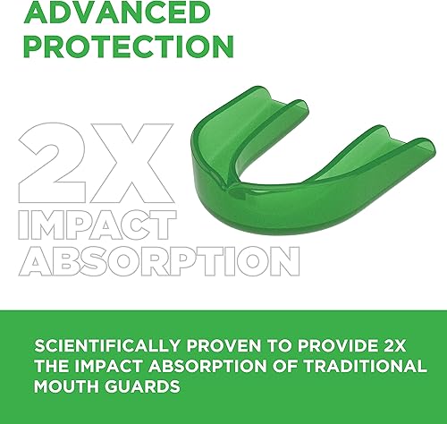 Miniatura 2 de Delta Dental Protector bucal deportivo atlético aceptado por la ADA, 2 veces la absorción de impacto, funciona con aparatos ortopédicos, 1 paquete
