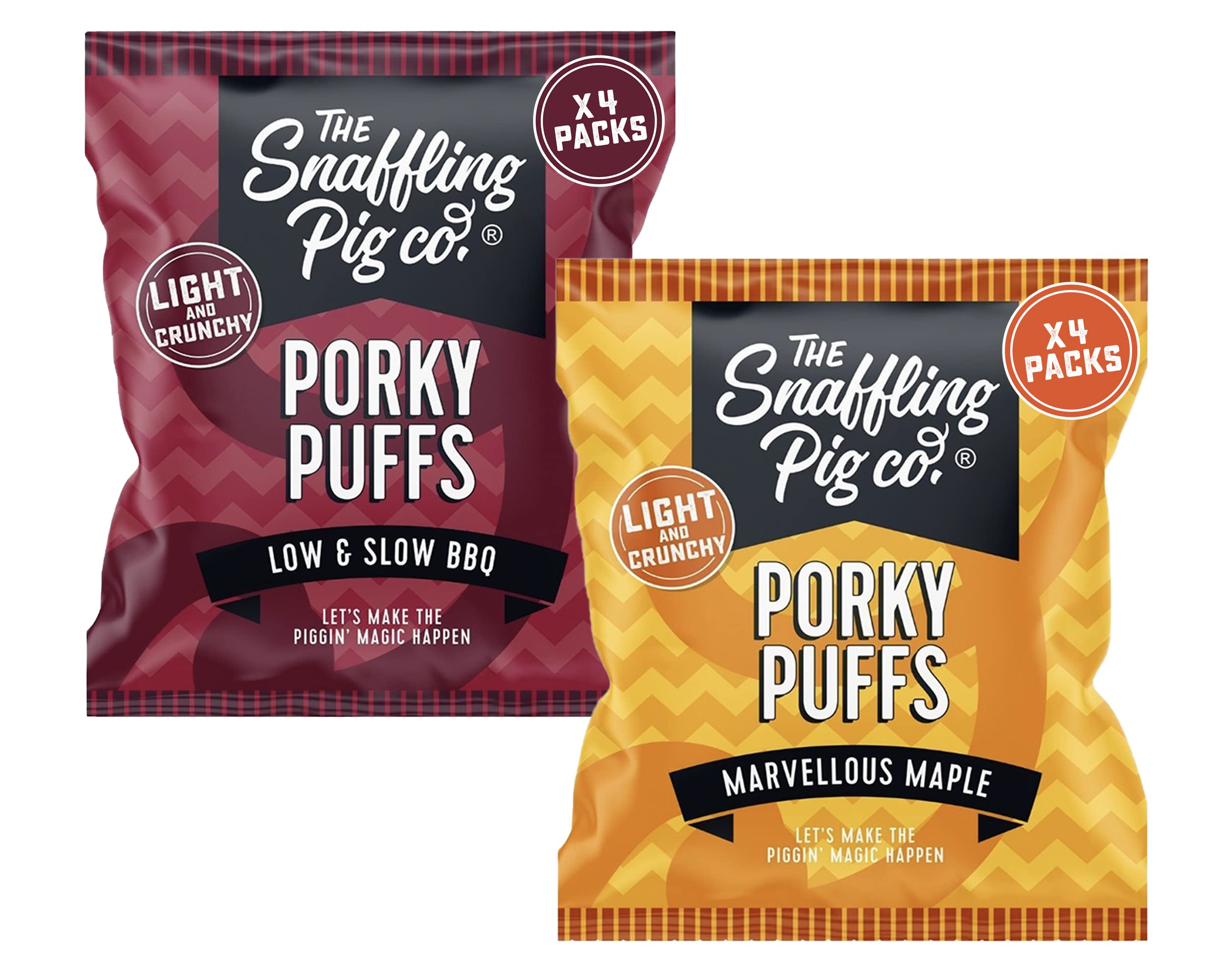 Buy Snaffling Pig Pork Puffs Mixed Pack (8 x 25g) Low & Slow BBQ