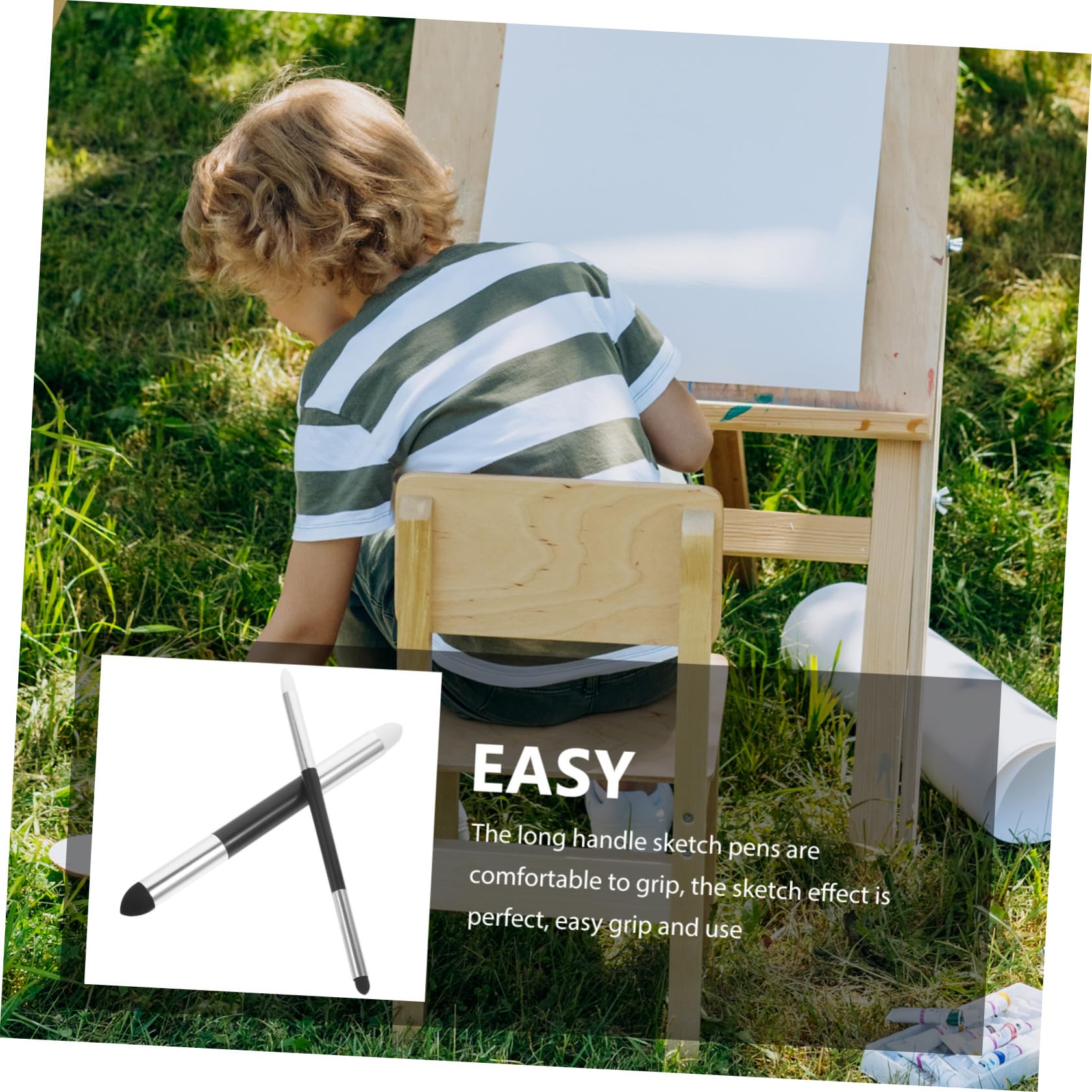 jojofuny 4 Ensembles Set De Outils De Dessin pour Esquisse Éponge À Estomper pour Artistes Kit De Matériel Artistique pour Esquisse Dessin 4 Pièces * 4