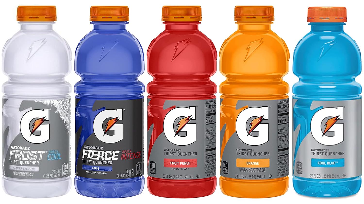 Gatorade Thirst Quencher Sports Drink 5 Flavors Variety Pack, 20 Fl Oz (10 Pack) : Grocery & Gourmet Food