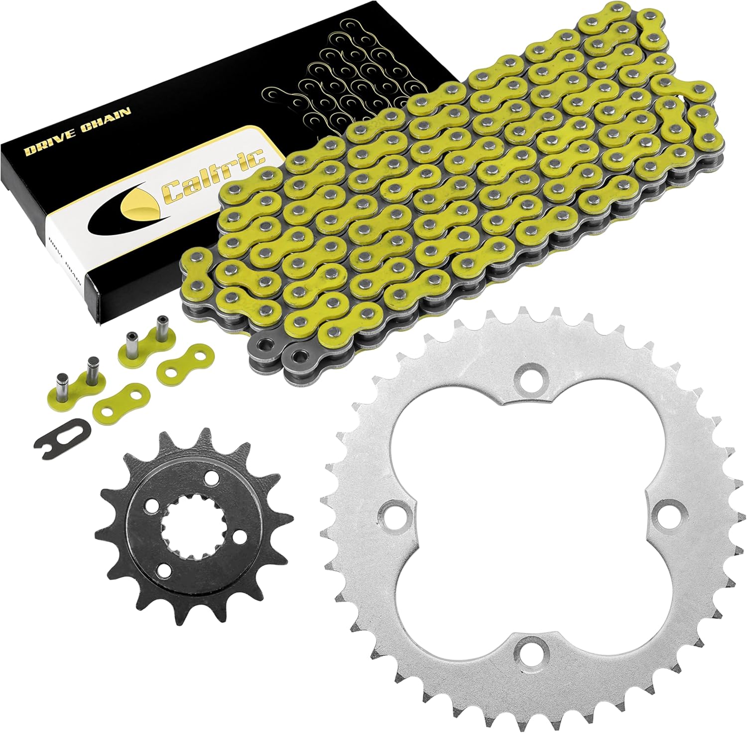 Caltric Drive Chain and Sprocket Kit Compatible with Honda TRX400EX TRX400X Sportrax 400 2005-2014