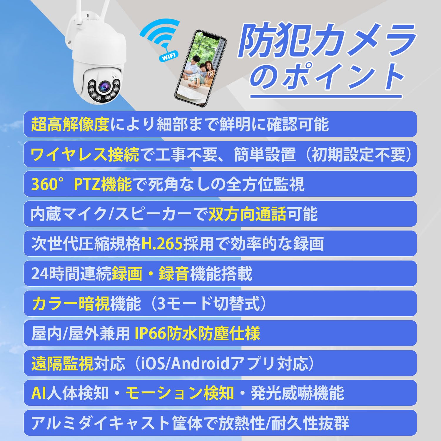 最新wifi強化版防犯カメラ 1080P 暗視撮影 マイク内蔵 双方向音声 Amazon.co.jp: 【2025年WIFI強化版 防犯力ㄨラ】 双方向通話