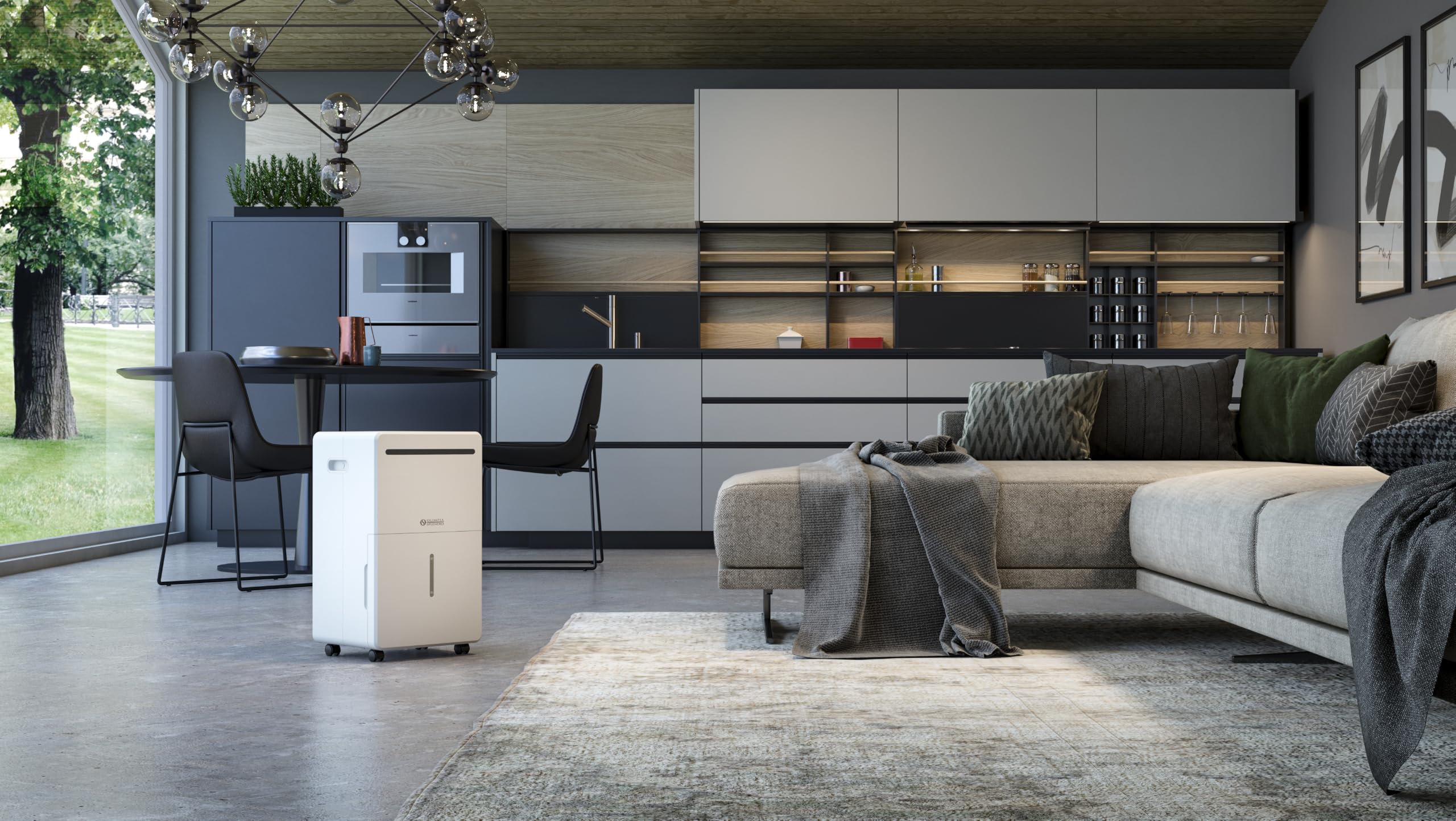 Olimpia Splendid 02720 Aquaria S2 24 NW - Deumidificatore 24 litri/giorno con WiFi, Tripla Filtrazione, Ionizzatore integrato e sanificazione UV– per Ambienti Fino a 100 m³