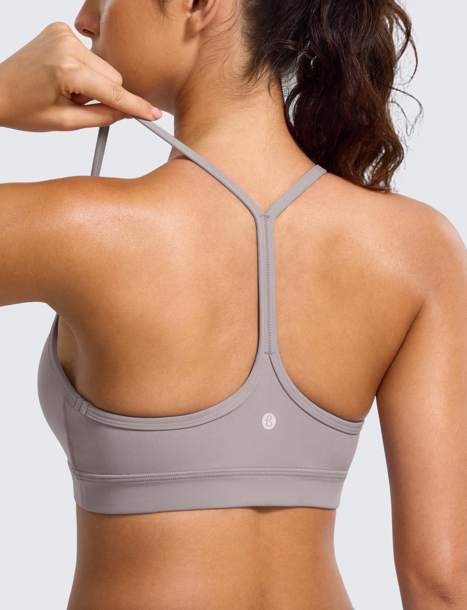 BAYDI Clouduxi Reggiseno sportivo da donna leggero tenuta senza ferretto, imbottito con cuscinetti rimovibili, schiena a Y con spalline sottili per yoga pilates e uso quotidiano