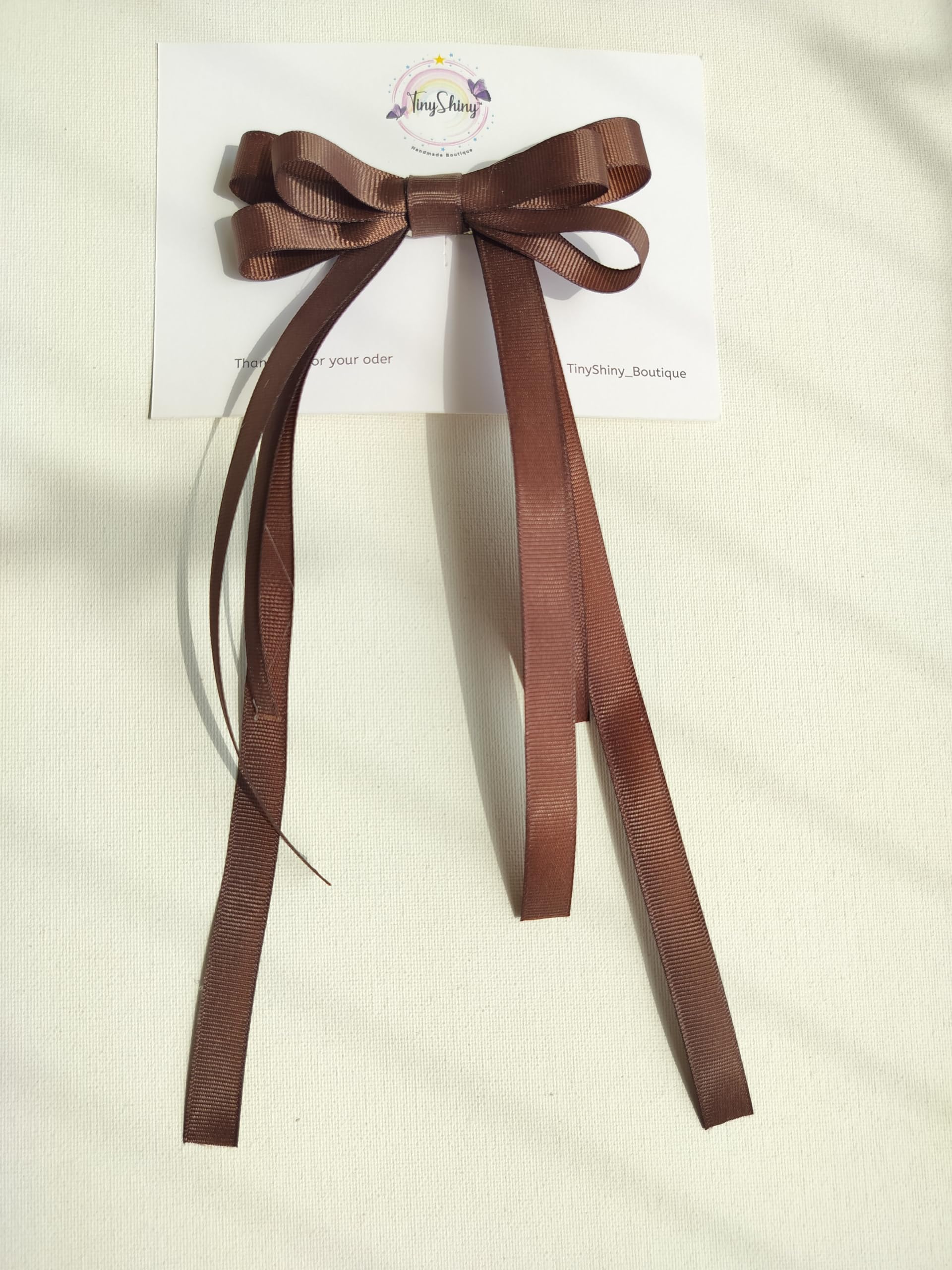 TinyShiny_Grosgrain Long Tail Bow for Girls (Cofee Brown) (B0D64BX4FQ) Amazon Price History, Amazon Price Tracker